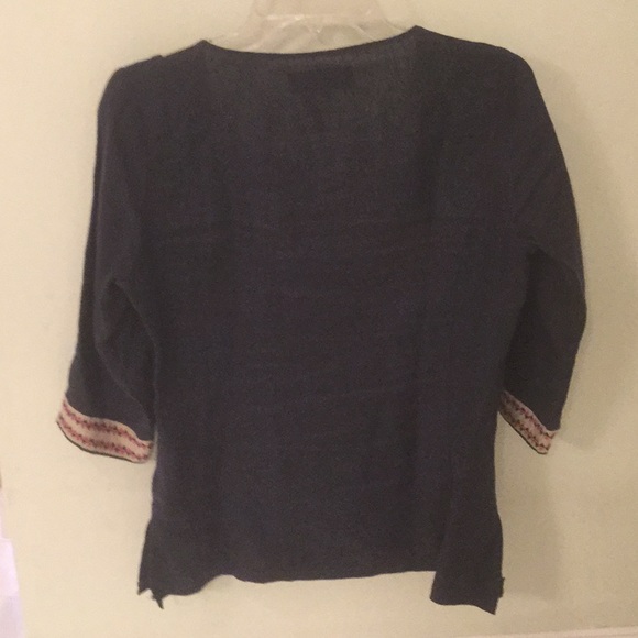 3/4 sleeve linen top, boho - Picture 2 of 7
